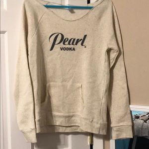 Pearl vodka off the shoulder sweater